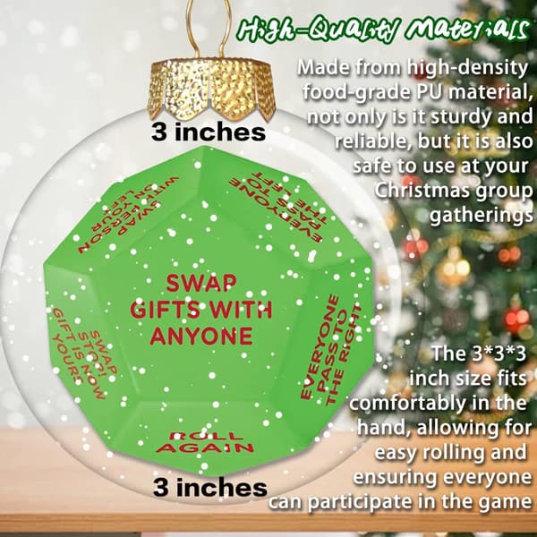 2-delars Santa Swap Presentutbytes-tärningar