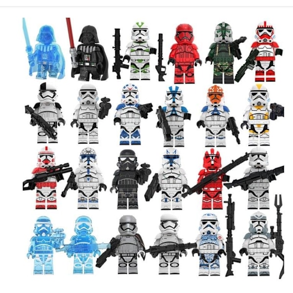 24 Star Wars -rakennuspalikkaminifiguuria, Luke Darth Vader, Jedi-mestari, kokoamislelu