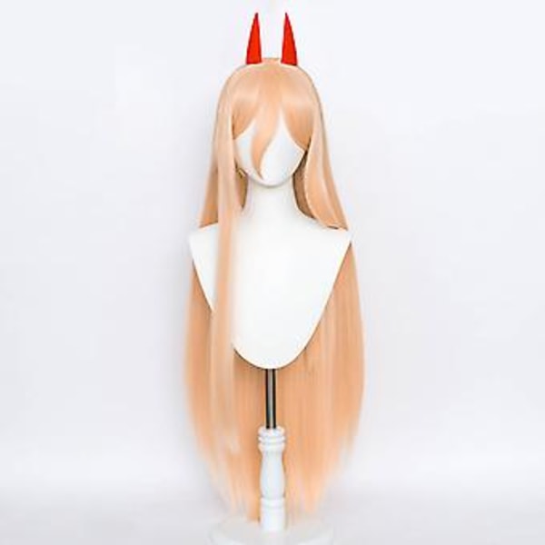 Anime Chainsaw Man Makima Power Cosplay Paryk Lang Orange Pink Fest Rolle Spil Paryk (Orange)