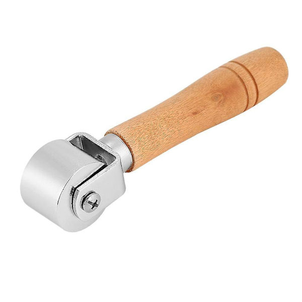 Lærpresserulle i tre med håndtak, 26 mm