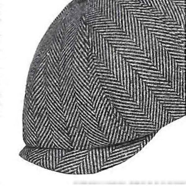 Newsboy Hatt Pojke Hatt Herr Flat Cap Huvudbonad Mjuk Födelsedagspresent Manlig Basker Hatt Flap Cabbie Hatt för Camping Fiske (Ljusgrå)