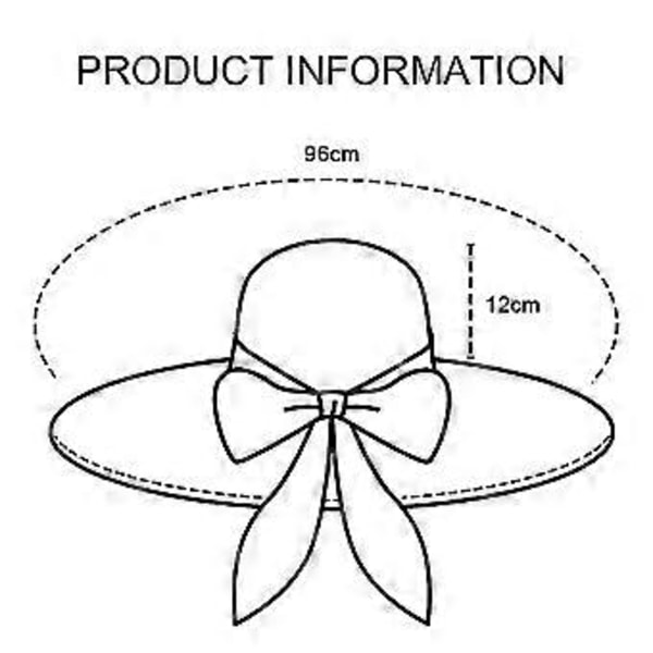 Dame Solhat Stråhat Bred Skygge UPF 50 Sommerhat Foldbar Rul-op Floppy Strandhatte til Kvinder