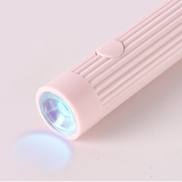 1 stk. Håndholdt bærbar neglekunstlampe med timerfunksjon, hvit