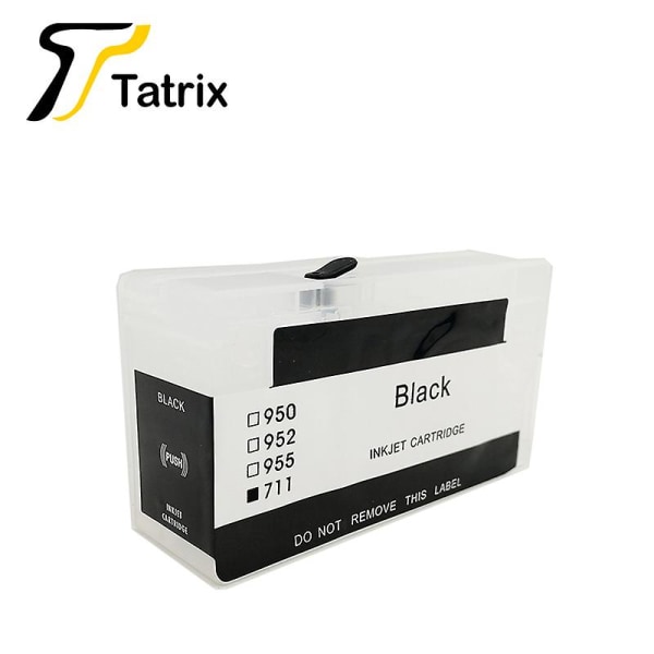 Tatrix 4 Colors For Hp 711 Empty Refillable Ink Cartridge With Resettable Chip For Hp Designjet T120 T520 Inkjet Printer 711xl empty Cartridge