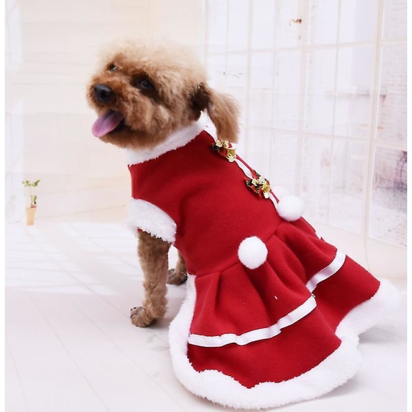 Husdjurskläder Julklänning Jul Hundkläder Dubbelsidig fleeceförtjockningXXL