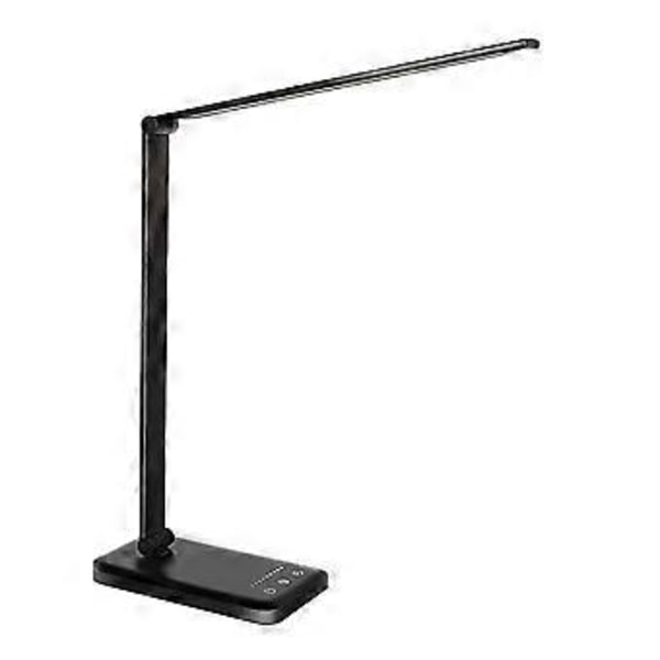 Ögonvänlig LED-skrivbordslampa, justerbar ljusstyrka 5 färglägen 10 nivåer, hopfällbar design skrivbordslampa för hemmakontor, touchkontroll energieffektiv