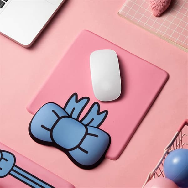 Musematte med håndleddstøtte, ergonomisk musematte for smertelindring, sklisikker base for hjemmekontor og spill