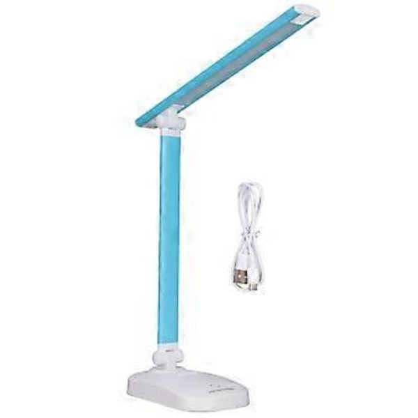 LED Skrivebordslampe LED USB-lading Varmt hvitt lys Tre moduser Justerbar lysstyrke Berøringsbryter Liten skrivebordslampe