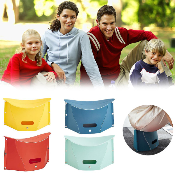 Plastic Folding Stool Children's Folding Stool Household Portable Outdoor Chair Blue
