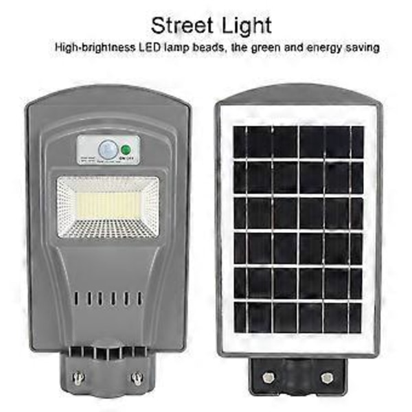 20W 150LED Aurinkokennolla toimiva katuvalo tutka-induktiolla, valonsäätöanturilla, ulkokäyttöön puutarhavalo