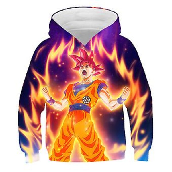 5-10 år Børn Anime Dragon Ball Hoodies Nyhed Hoodie Trøjer Trøje Topper Til Drenge Og Piger Fest Og Fødselsdag Gaver (6-7 År A)