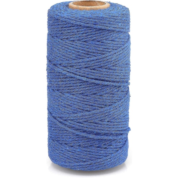 3mm Macrame Cord Compatible Crafts 100m Beige Cotton Macrame Craft String Rope Compatible Wall Hanging Plant Hanger Knitting.3MMx100M.Blue