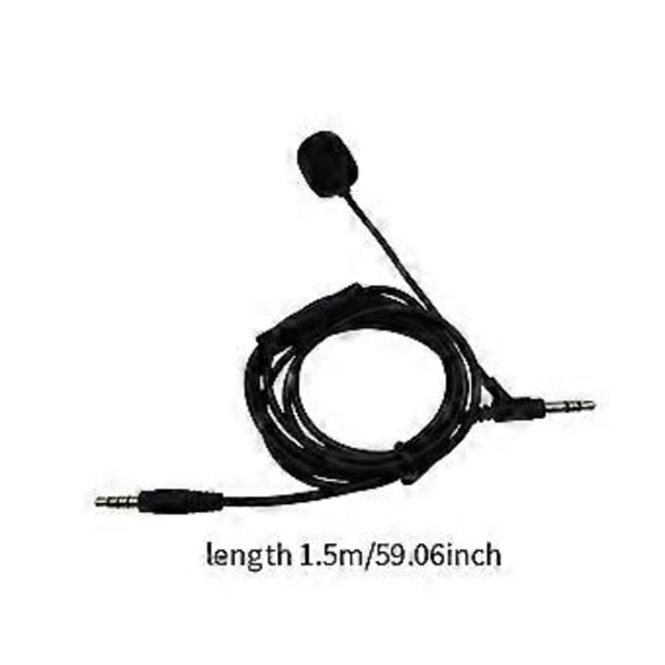 Mikrofonkabel med lydstyrkekontrol 3,5 mm Jack Gaming 120 cm 150 cm Lydkabeladapter til bærbar PC Spillekonsoller Tablet (1,5 m)
