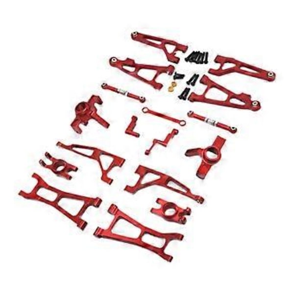 1/16 RC Auton Osat Päivitys DIY Tukevat Ajoneuvon Osat Ammattimaiset RC Autotarvikkeet Korvaus 16209 16207 16210 M162 RC Autolle (Punainen)
