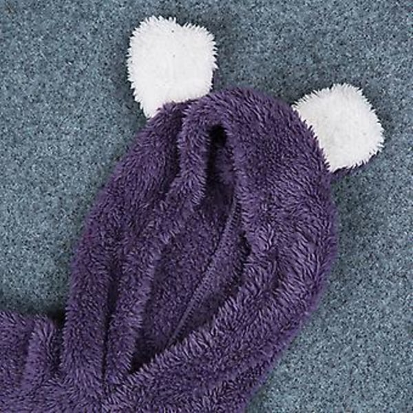 Spädbarns Teddybjörn Vintervarm Helärmad Fothölje Romper Fleece Huvad Jumpsuit (6-9 Månader)