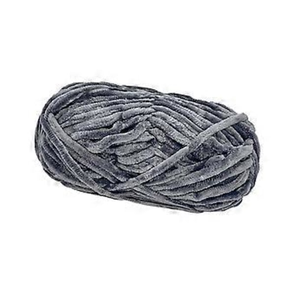 Grovt Garn Handstickning 80M DIY Tub Jättegarn Virkgarn Vikt Garn Handstickat Garn för Pläd Hantverk Halsduk Tröjor Kudde (Mörkgrå)