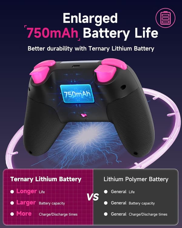 X05 2.4g trådløs gamingcontroller til PC/Steam/iPhone/Android/Switch - Bluetooth-controller Gamepad med Hall-effekt,