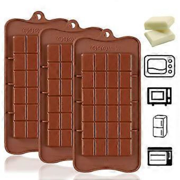 Chokladform | 3 st 24 Bruna Choklad Silikonformar