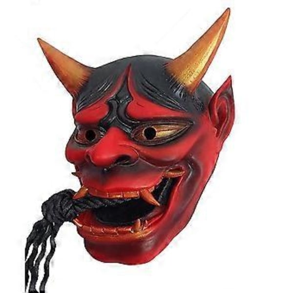 Halloween Japanilainen Aavekauhu Naamio Prajna Paha Pelottava Cosplay Kasvonsuojus -NMAOV (Punainen)