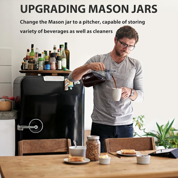 Hældesnude til Mason Jar til brede Mason Jar, lufttæt Mason Jar