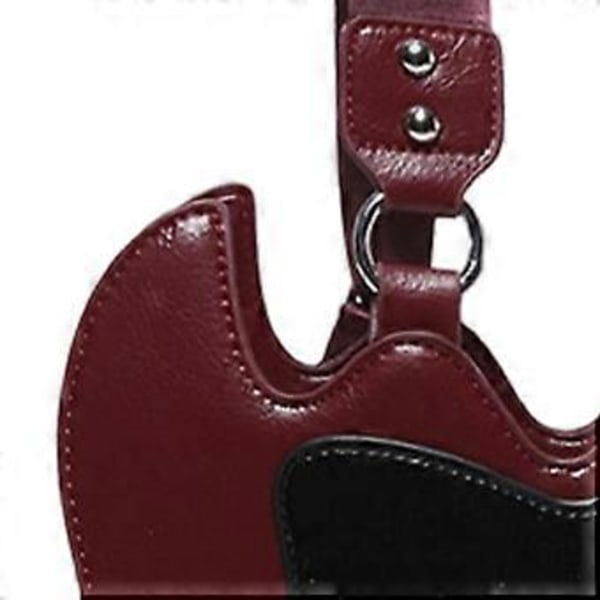 Axelväska för kvinnor, lättvikts present, gitarrformad crossbody-väska för födelsedag, arbete (Röd)