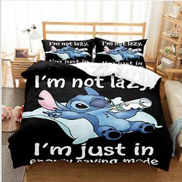 Uusi Stitch Digitaalinen Painettu Vuodevaatesetti Lastenlahja Vuodevaatesetti Peittojen ja Tyynyliinojen 3kpl/2kpl -ZHENV{jkw} (140CM 210CM Väri SDZ4)