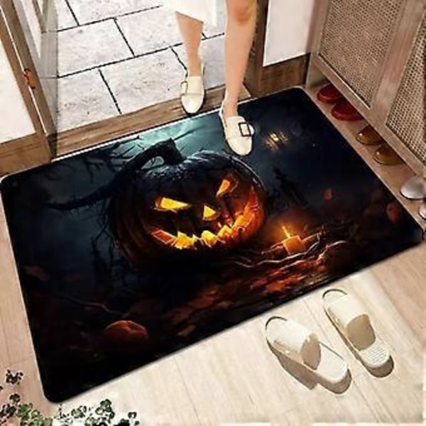 40*60cm (tyyli 8) Halloween-aiheinen kylpyhuonematto, liukumaton, söpö kylpyhuoneen suihkumatto, mikrokuituinen, pestävä, imukykyinen kodin sisustus