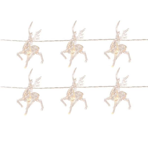 1PC flerfärgad ljusslinga 10 LED-lampor i silver och vitt l