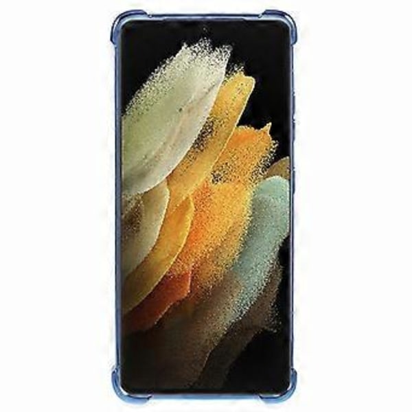For Samsung Galaxy S21 Ultra 5G Gjennomsiktig Deksel TPU Bakside Telefondeksel Elektroplettering Kjærlighetshjerte (Stil F)