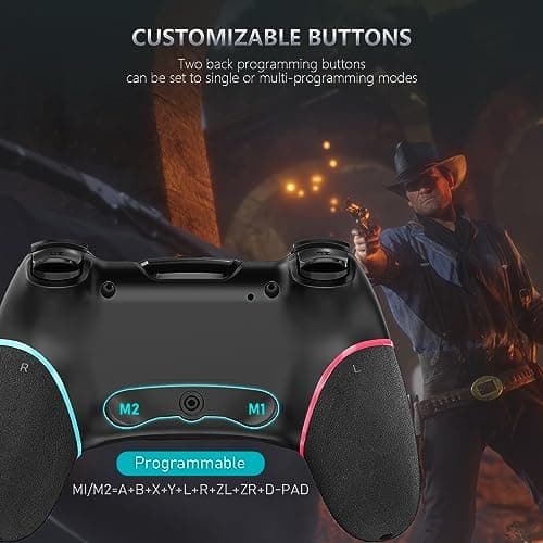 Langaton Switch-ohjain, yhteensopiva Switch/Switch Lite/Switch OLED -pelien kanssa, ohjelmoitava etäpeli