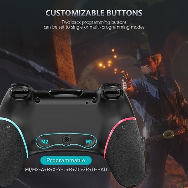 Trådlös Switch-kontroller kompatibel med Switch/Switch Lite/Switch OLED Programmerbar fjärrkontrollspel
