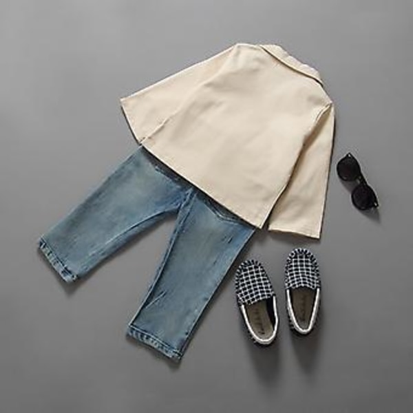 3-delars set för pojkar - Gentleman Casual Blazer Jacka, Polotröja och Denimbyxor (2-3 år)