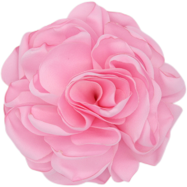 Stof Stor Rose Blomst Brosche Blomster Brosche PINK