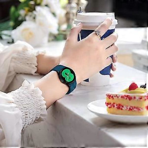 3 st. No Gap Armband Kompatibla med SAMSUNG Galaxy Watch 5/4 40mm 44mm, Sömlösa Justerbara Silikon Sportarmband för Galaxy Watch5 Pro 45mm