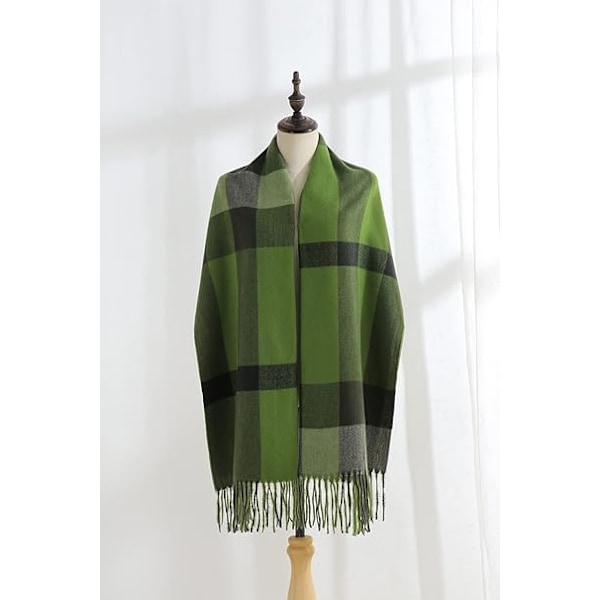 1 st Grön Sjal Kvinnor Elegant Kashmir Pashmina Sjal För Höst