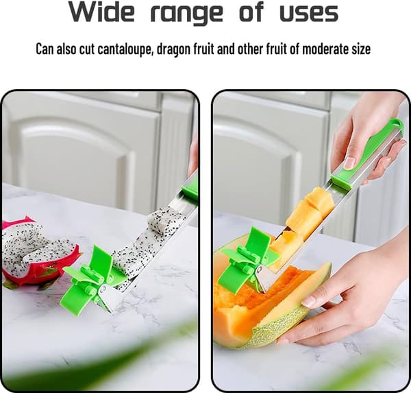 Vannmelon Windmill Slicer, Vannmelon Cutter, Rustfritt Stål Wa
