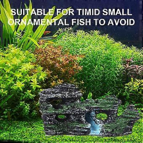 1 stk Kreativ Akvarium Dekoration Landskab Harpiks Stenhave Akvarium Simulation Harpiks Stenhave  Style40