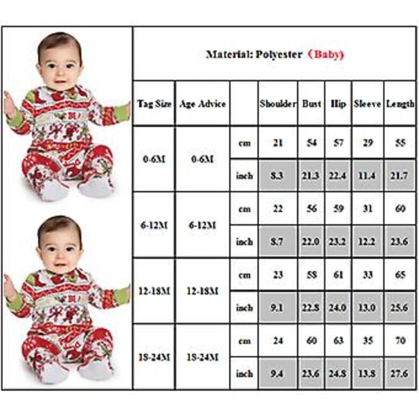 Grinch Aikuisten ja Lasten Joulupyjamat Hauska Painatus Perheen Yhteensovittavat Yöpuvut Pjs Joulu (6-12kk Vauva)