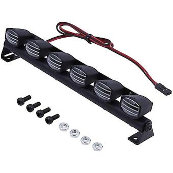 RC-bil Ljusramp Kit 6 LED-lampor Karosseri Taklampor För 1/10 RC Crawler Bil Lastbil Tillbehör