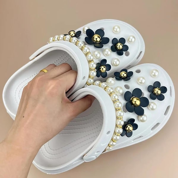 Bling Charms Kengän Koristeet Kengän Ketjut Kengän Koriste Kengät Kukka Kengät Koriste Tarvikkeet Diy Tukkeja Kengän Solki Fas