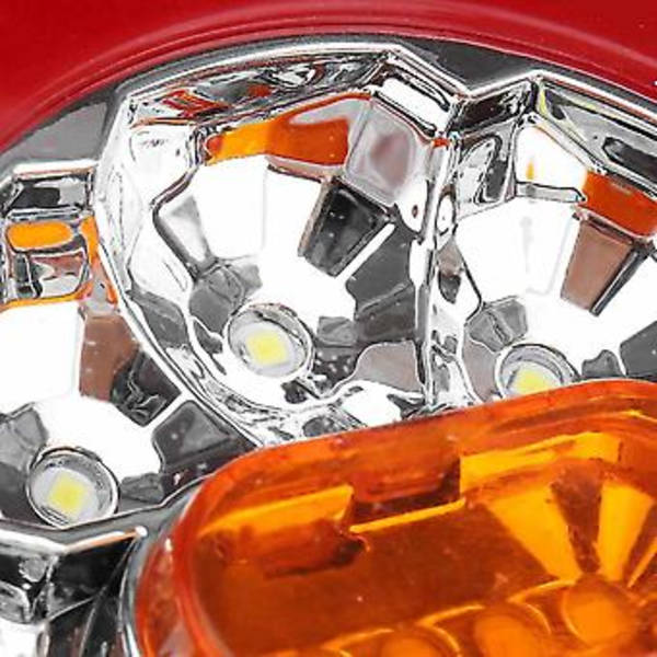 Runda LED 4-i-1 Lastbils Bakljus 12-24V Dynamisk Bakblinkers Backväxel Bakbroms Stopplampa För