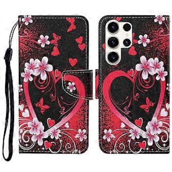 Til Samsung Galaxy S25 Ultra Etui Mønstertryk Beskyttende Læder Folio Telefon Cover (Style J)