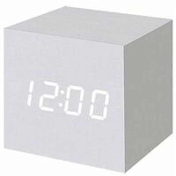 1 Styck Trä LED Digital Väckarklocka, Digital Cubic klocka med