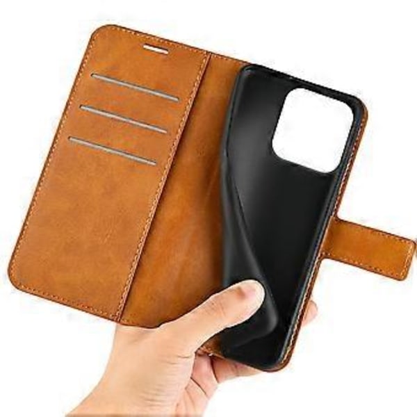 For Honor 200 Smart 5G/X7c 4G Stand Case Anti-Ridse Kalve Læder Tekstur Telefon Cover (Style C)