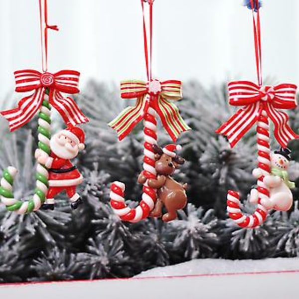 Julhängande Ornament - Tomte, Snögubbe, Rådjur, Pepparkaka, Julgran (Snögubbe)