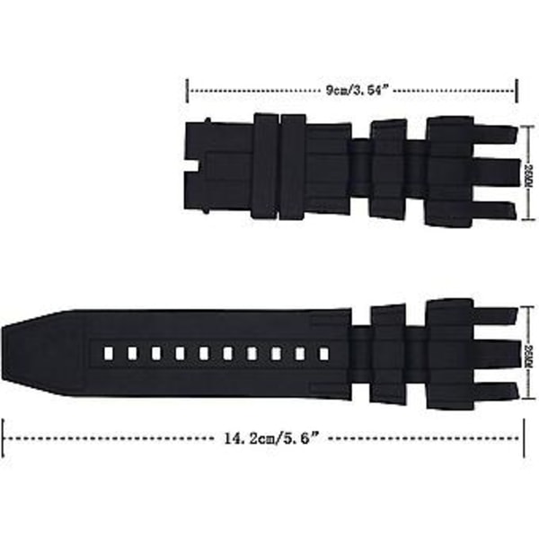 Silikon Urrem 26mm Passer Til Invicta Subaqua Reserve GMT Udskiftningsremme [JKW] ( )