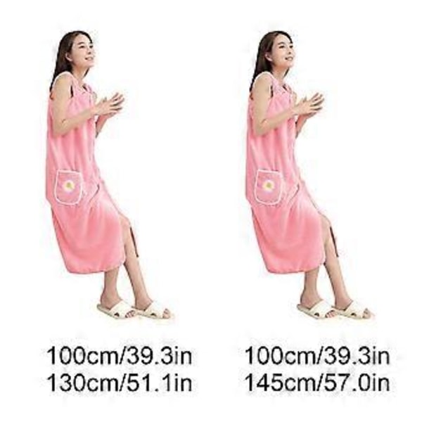 Mjuk Spa-badkroppsinpackningsset för kvinnor med handduk, badrock och snabb torkande hårtorkhuva! (L Grön)