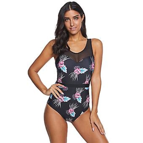 Baddräkt för tjejer, plus size, siamesisk passform, slankande triangelbikini, damkläder, XXL