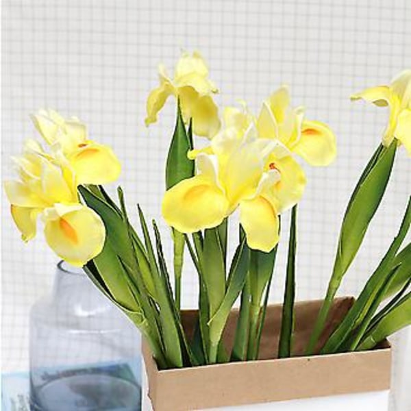 Kunstig blomsterbukett Fleur-de-lis Høy kvalitet Orkidé Iris Juledekorasjon Lilla Simulerte blomster ( )