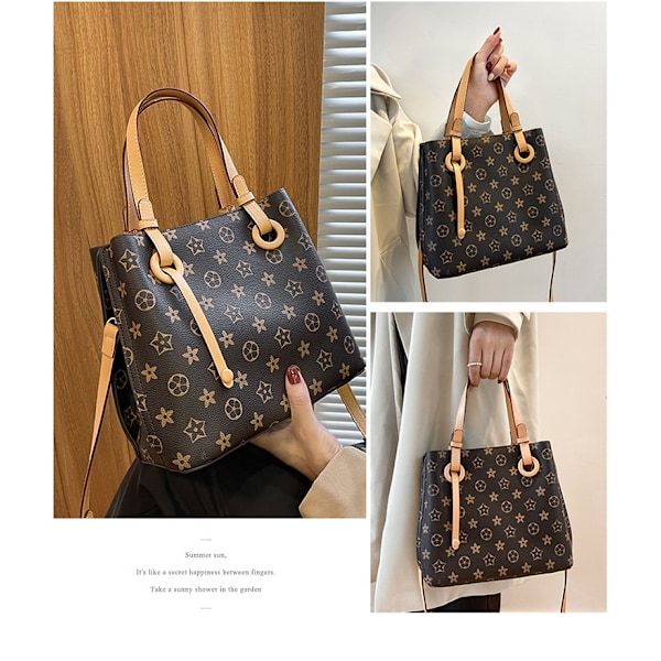 Läder Dam Handväska Topphandtag Crossbody Axelväska Ko Hud